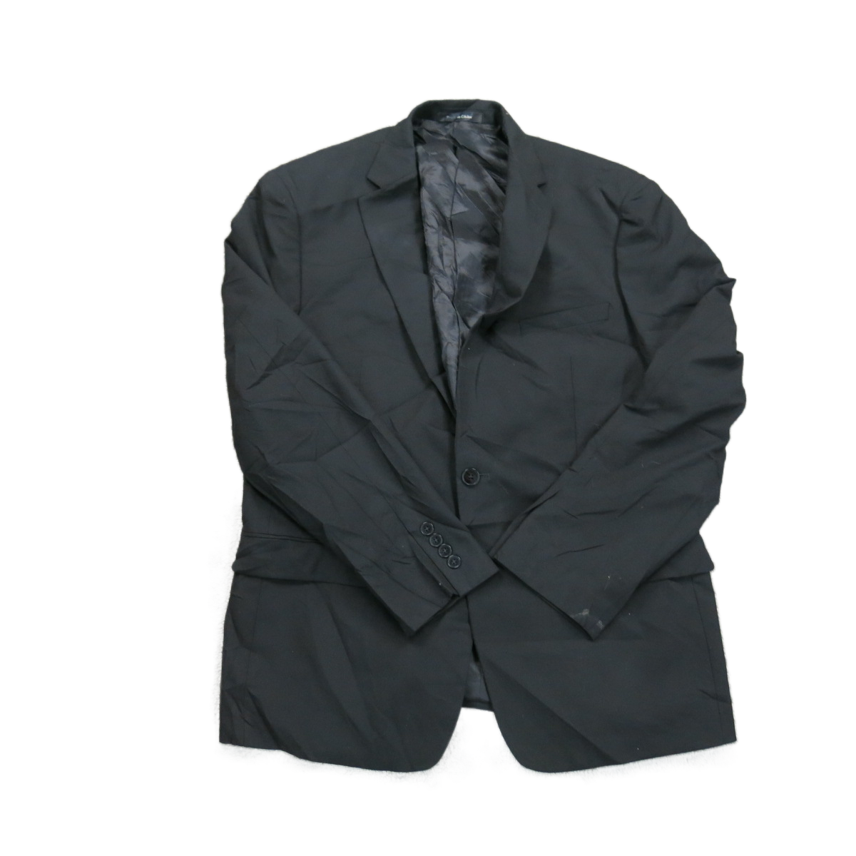 Calvin Klein Mens Blazer Coat Single Breasted Long Sleeve Pockets Black Size 46R