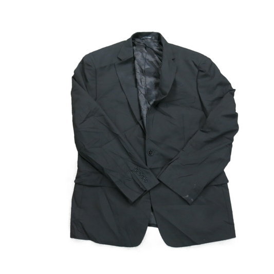 Calvin Klein Mens Blazer Coat Single Breasted Long Sleeve Pockets Black Size 46R