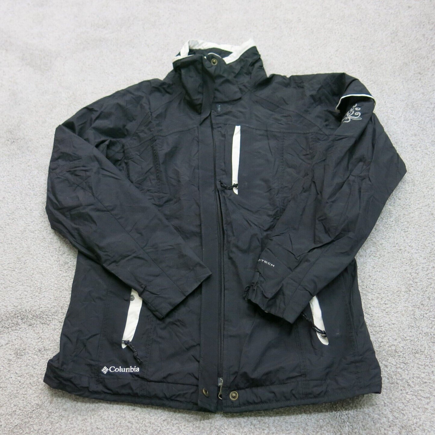 Columbia Women Full Zip Insulated Jacket Long Sleeves Mock Neck Black Size Small