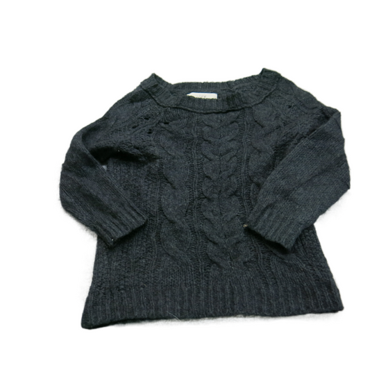 Ann Taylor Loft Womens Sweater Knitted Long Sleeve Round Neck Black Size XS