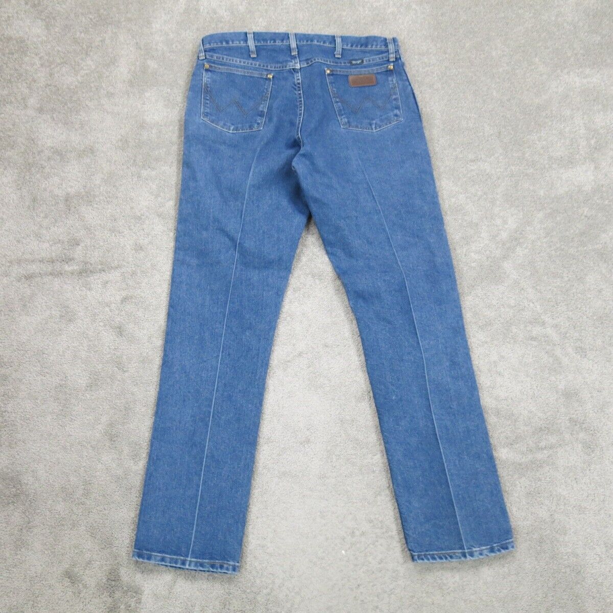 Wrangler Men Jeans Straight Leg Denim High Rise Cotton Pockets Blue Size W38XL34