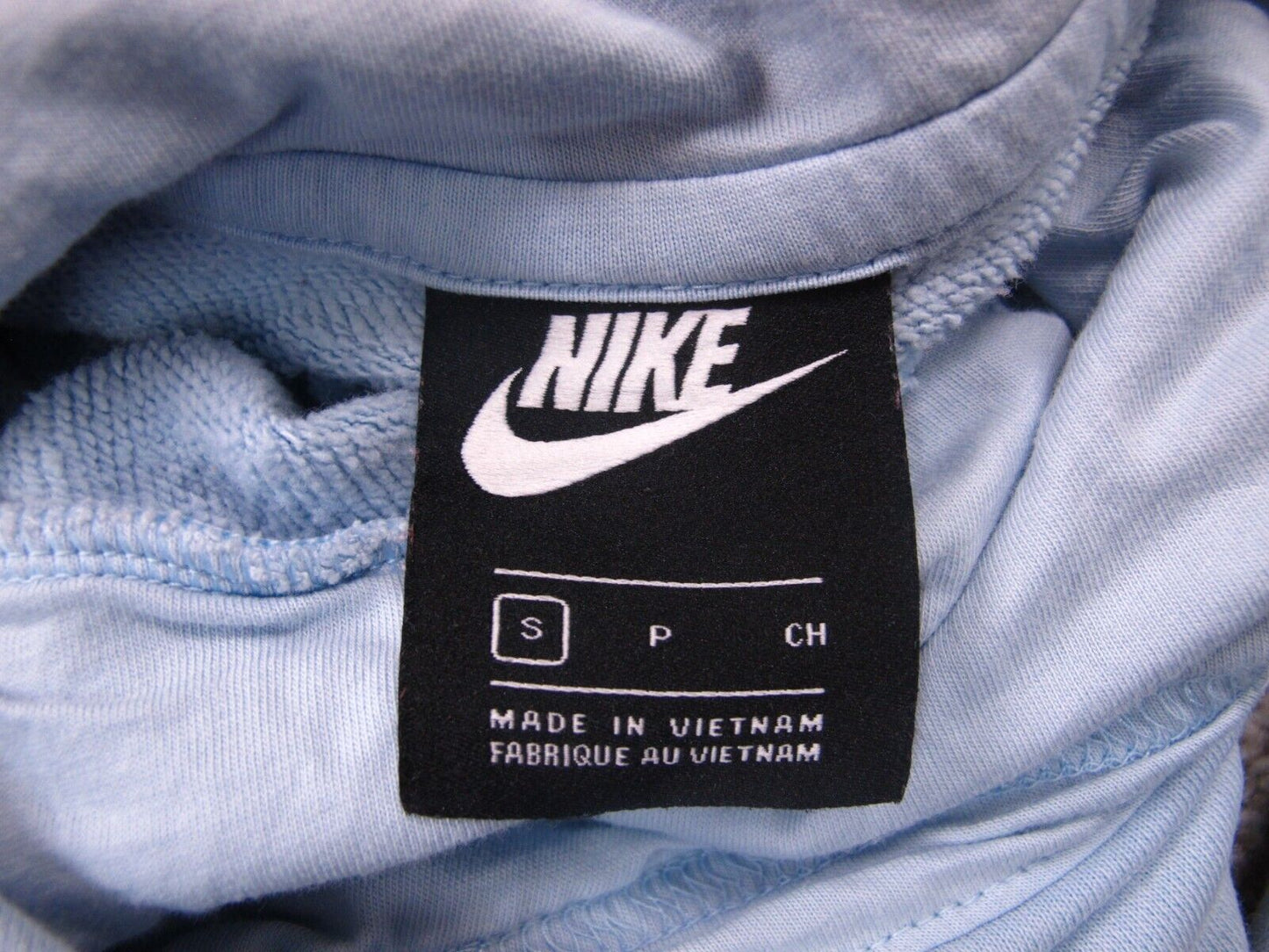 Nike Womens Hoodie Long Sleeves Kangaroo Pockets Logo Blue Size Small