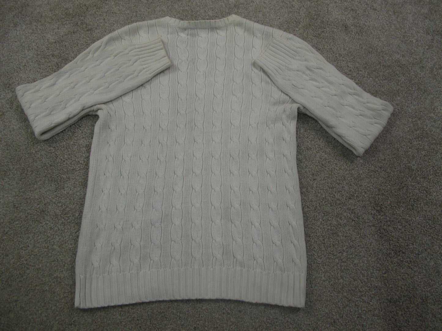 Ralph Lauren Womens Pullover Knitted Sweater Long Sleeves White Size Large