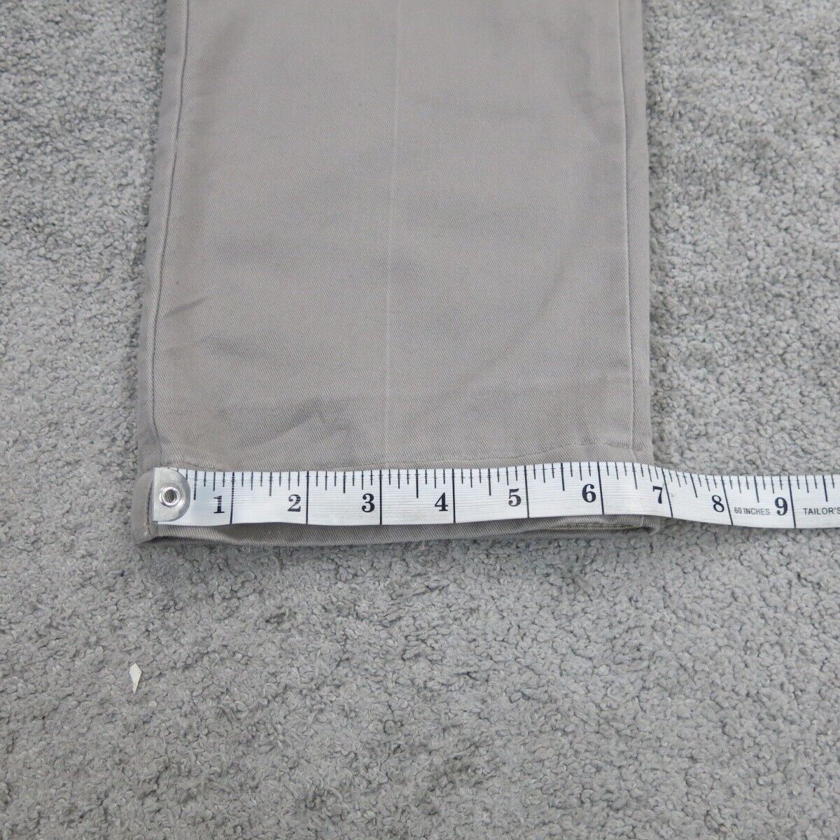 Lands End Mens Pant Tailored Fit Chino Pant Mid Rise Gray Size 32