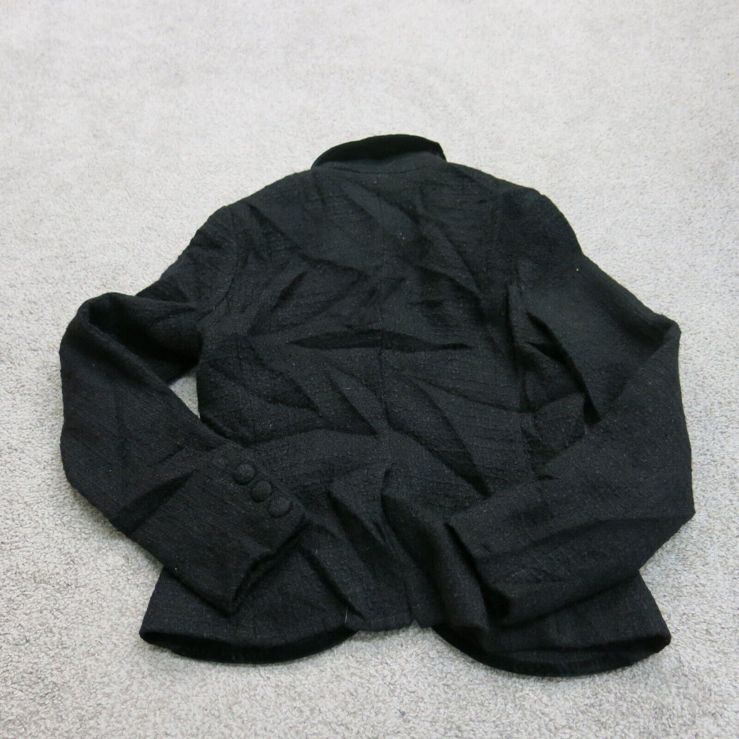 Gap Womens Blazer Coat Single Breasted Long Sleeve Pockets Buttons Black Size 1