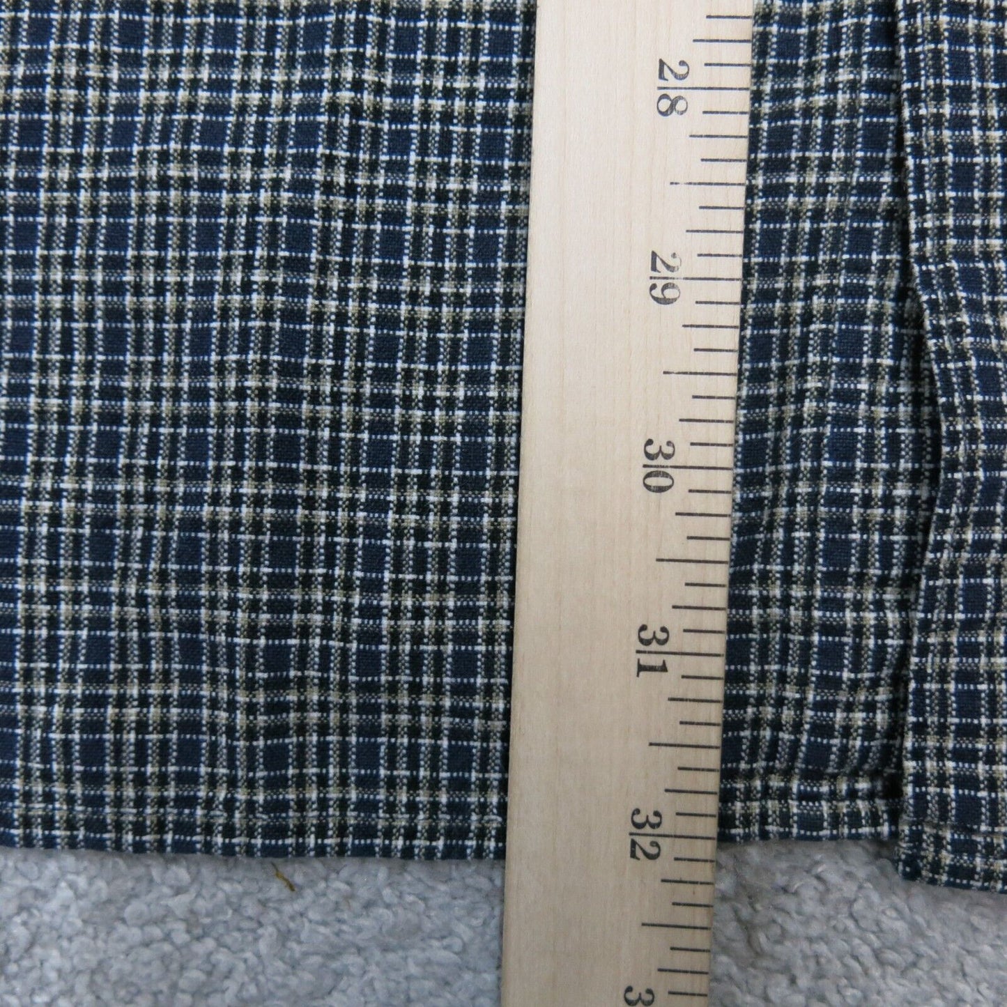 Columbia Men Shirt Button Down Check 100%Cotton Long Sleeves Blue Beige Size 2XL