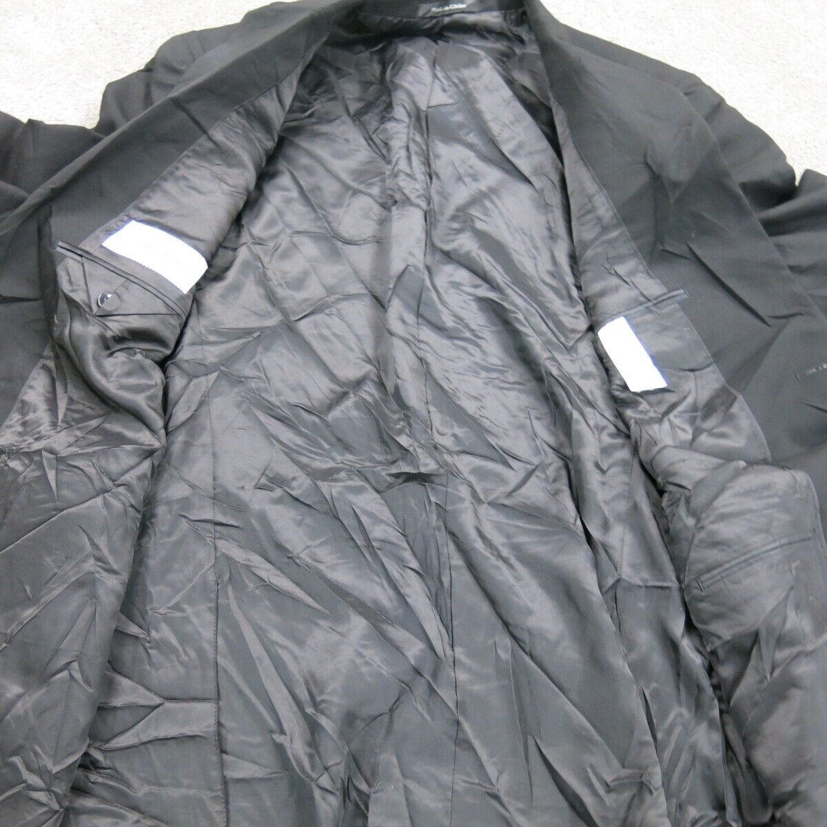 Calvin Klein Mens Blazer Coat Single Breasted Long Sleeve Pockets Black Size 46R
