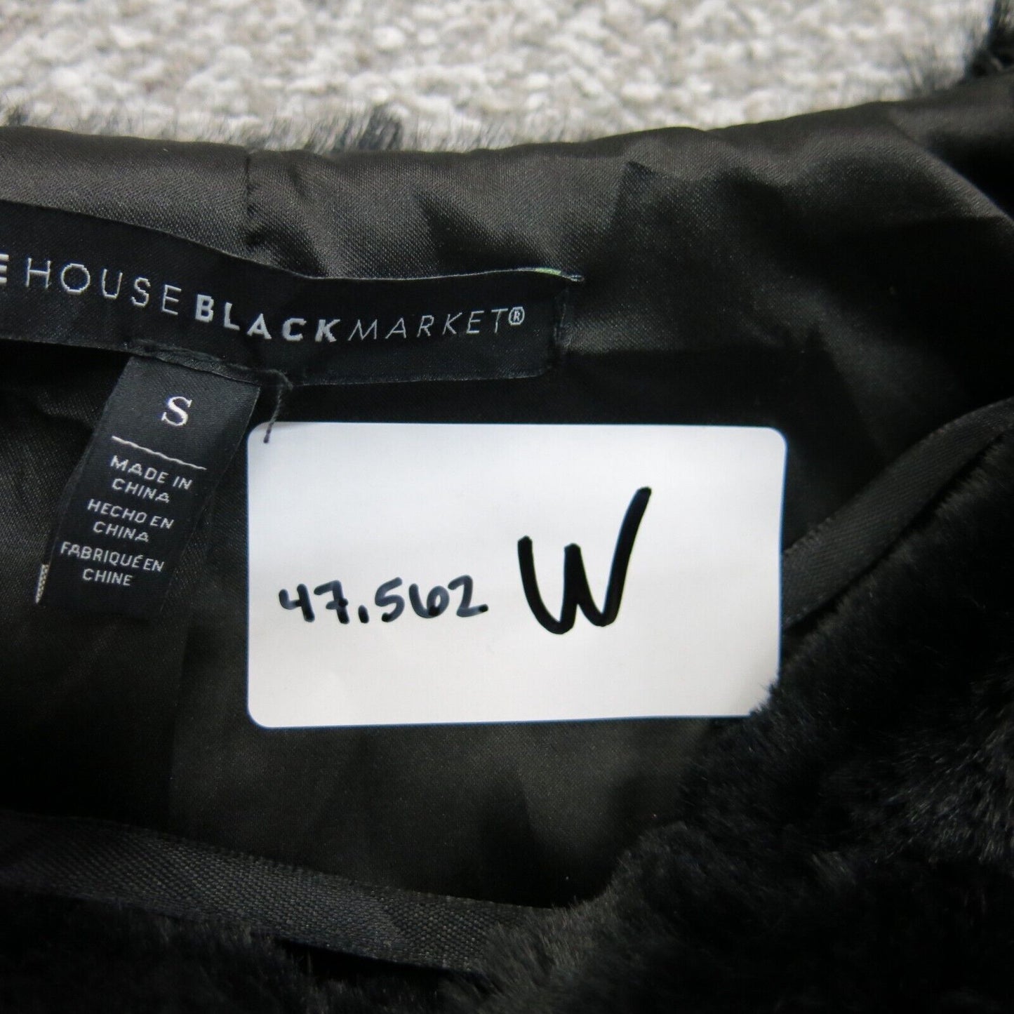 White House Black Market Womens Basic Velvet Coat Long Sleeve Black Size Small