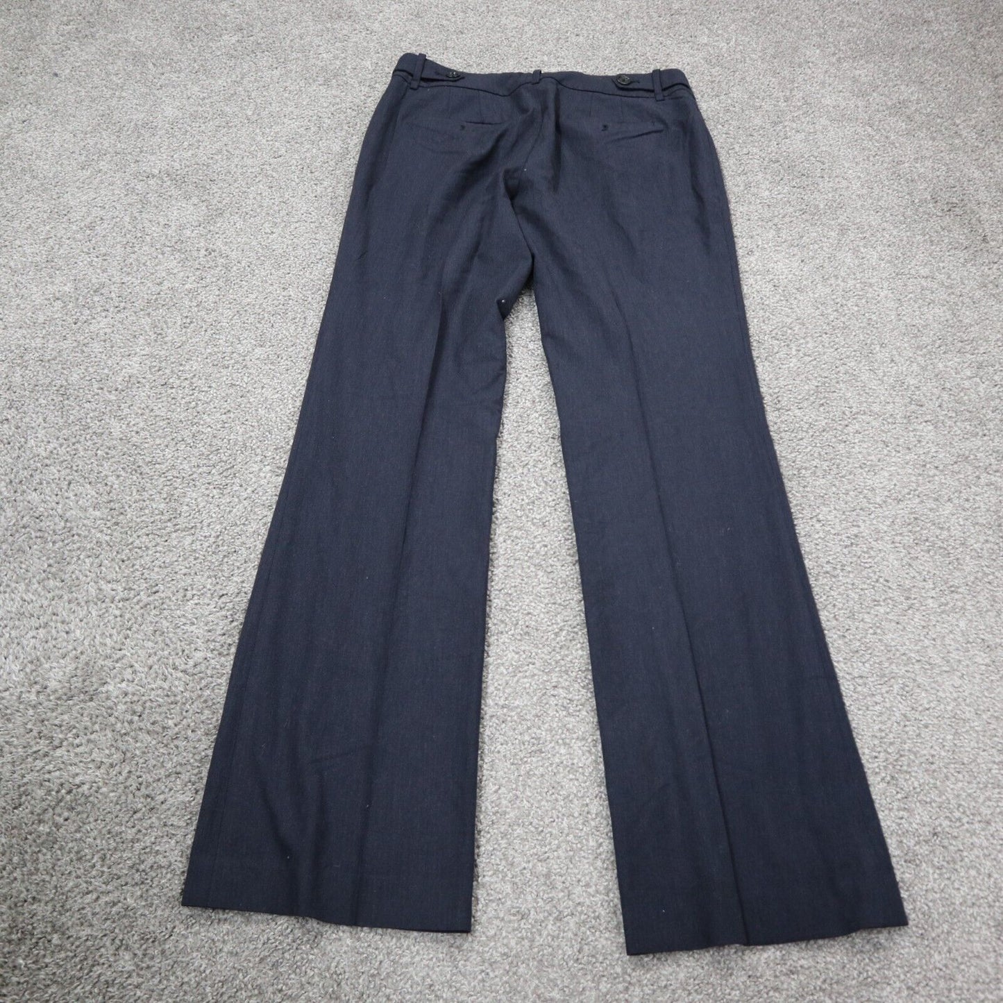 Ann Taylor Loft Mens Pants Wide Leg Dress Pant Mid Rise Pockets Black Size 2