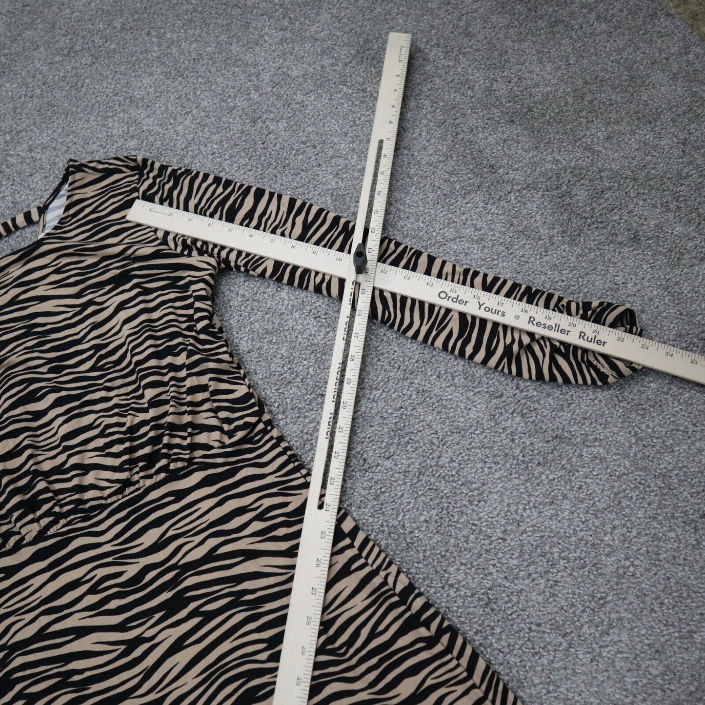 Ann Taylor Loft Womens A Line Dress Zebra Print Long Sleeve Tank Black Size 6