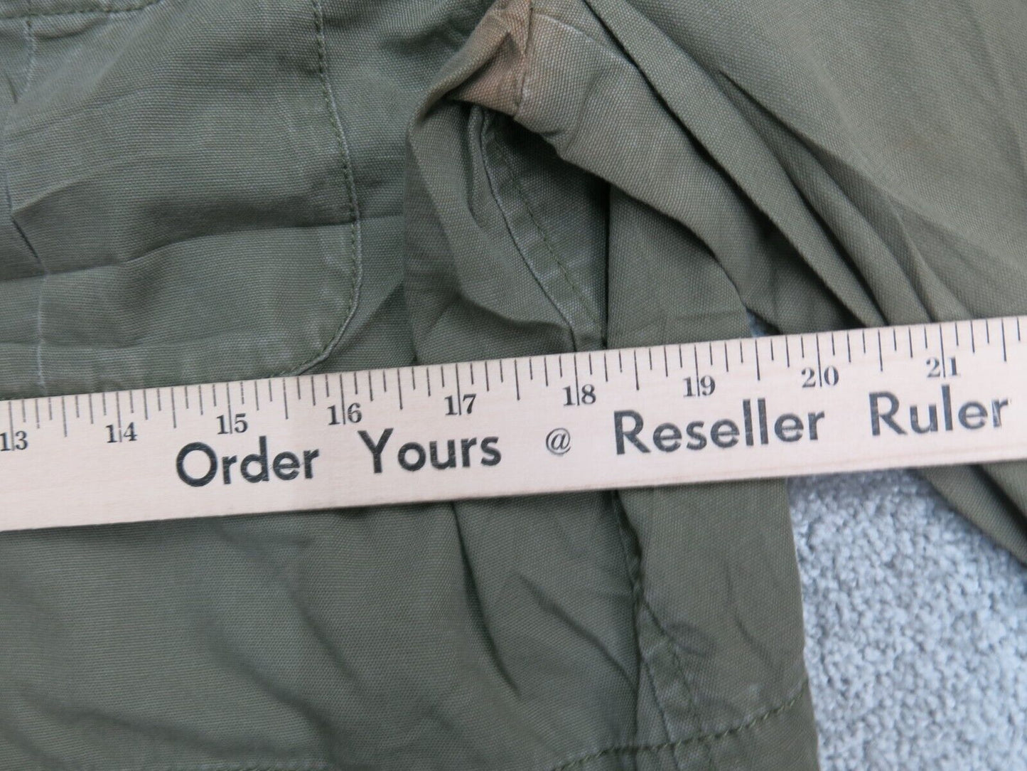 American Eagle Womens Cargo Jacket Three Button Long Sleeve Pockets Green Size M