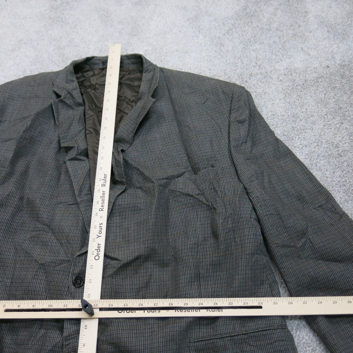 Lauren Ralph Lauren Women Blazer Coat Single Breasted Pocket Silk Gray Size 58L