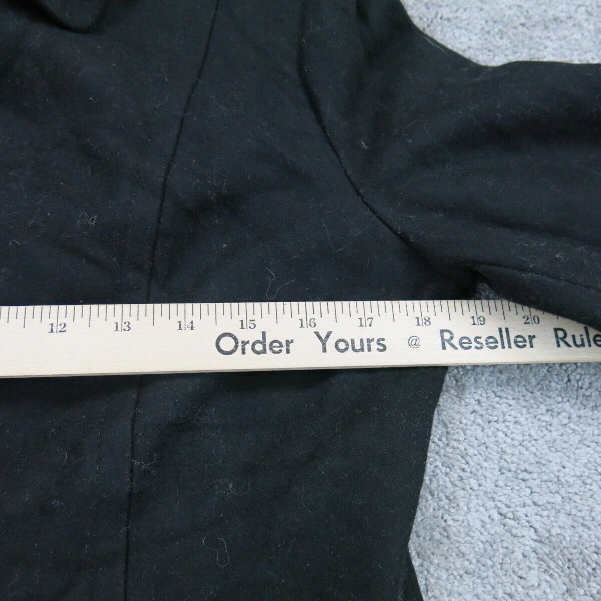 LONDON FOG Womens Pea Coat Jacket Long Sleeves Pockets Black Size PS