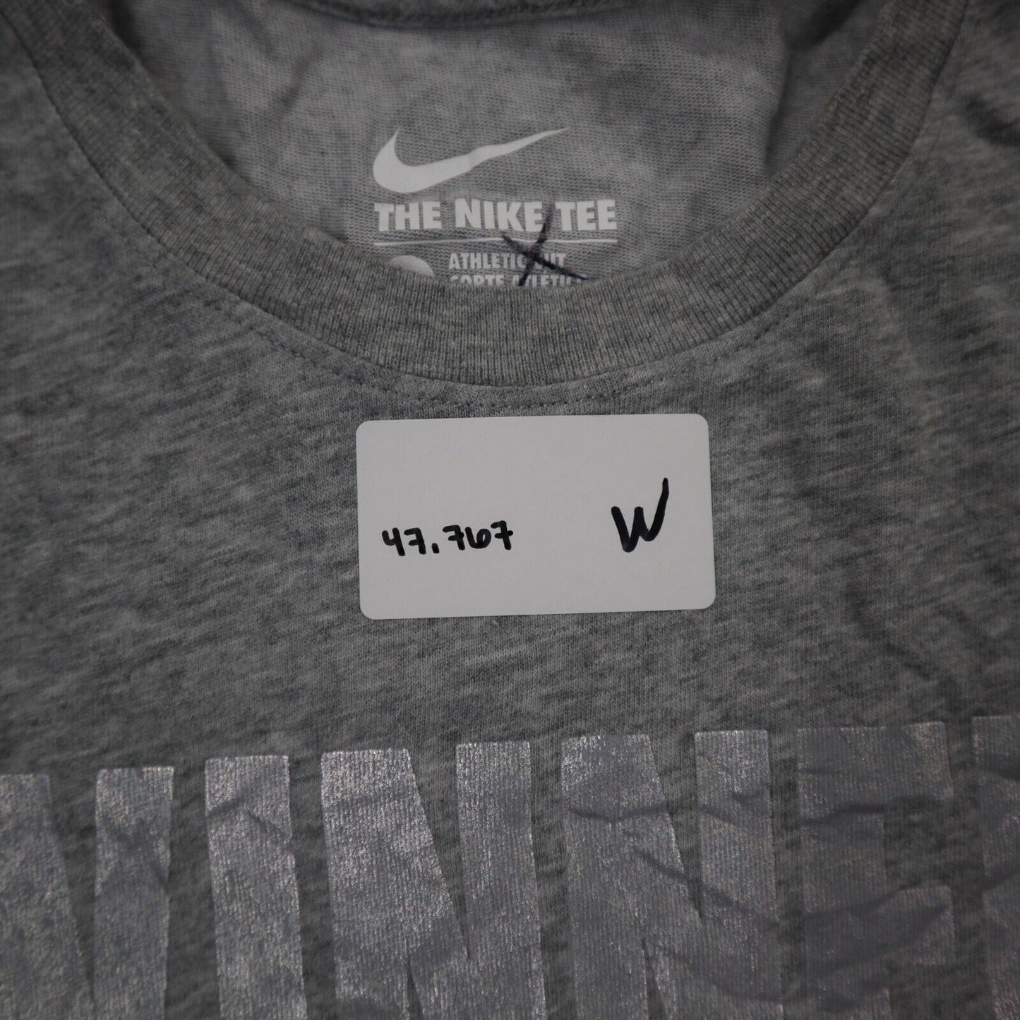 THE NIKE TEE DRI-FIT Women's Athletic T Short Short Sleeve Crew Neck Gray Size M