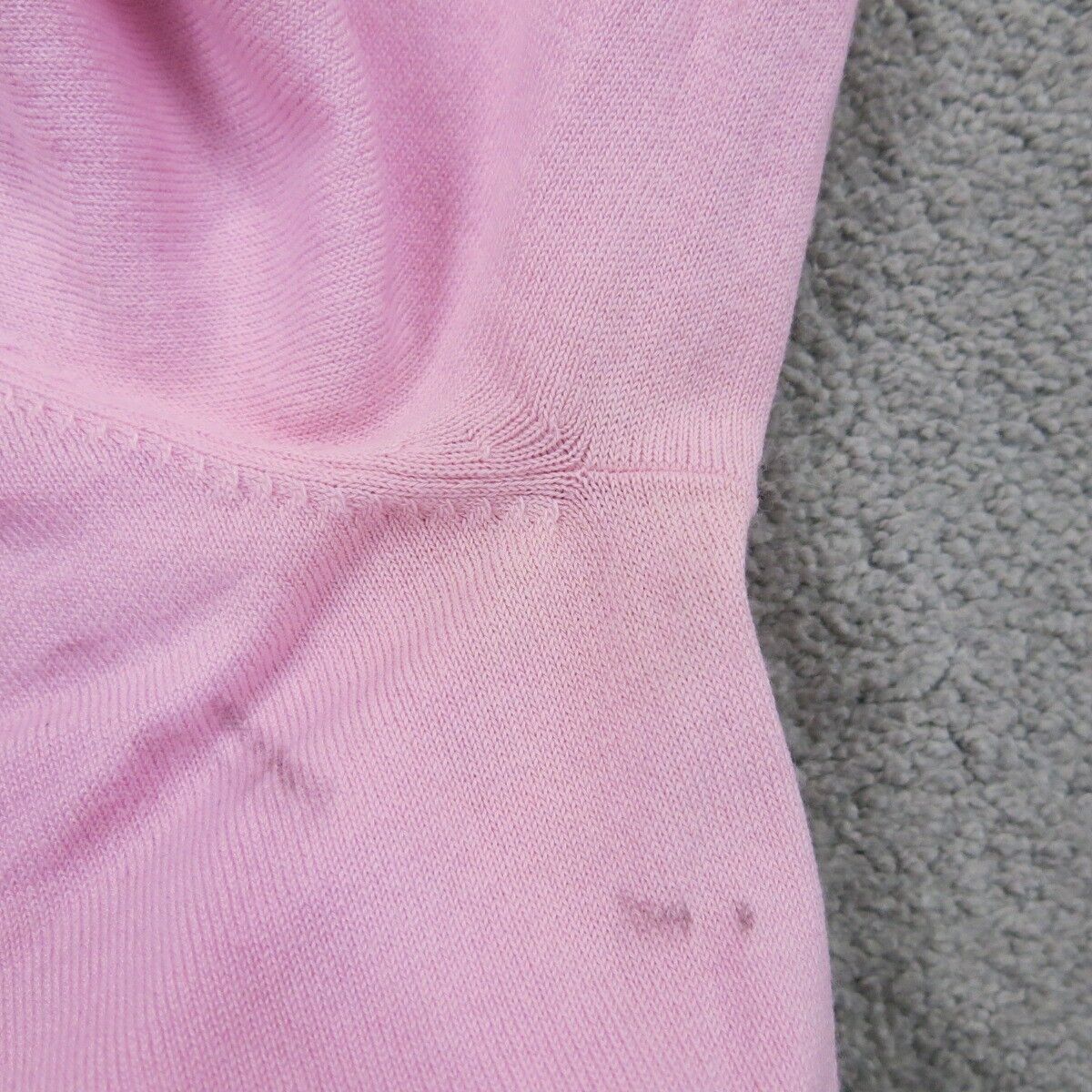 Lands End Womens Crew Neck Sweatshirt Top Long Sleeves Ruhl Realtors Pink SZ M