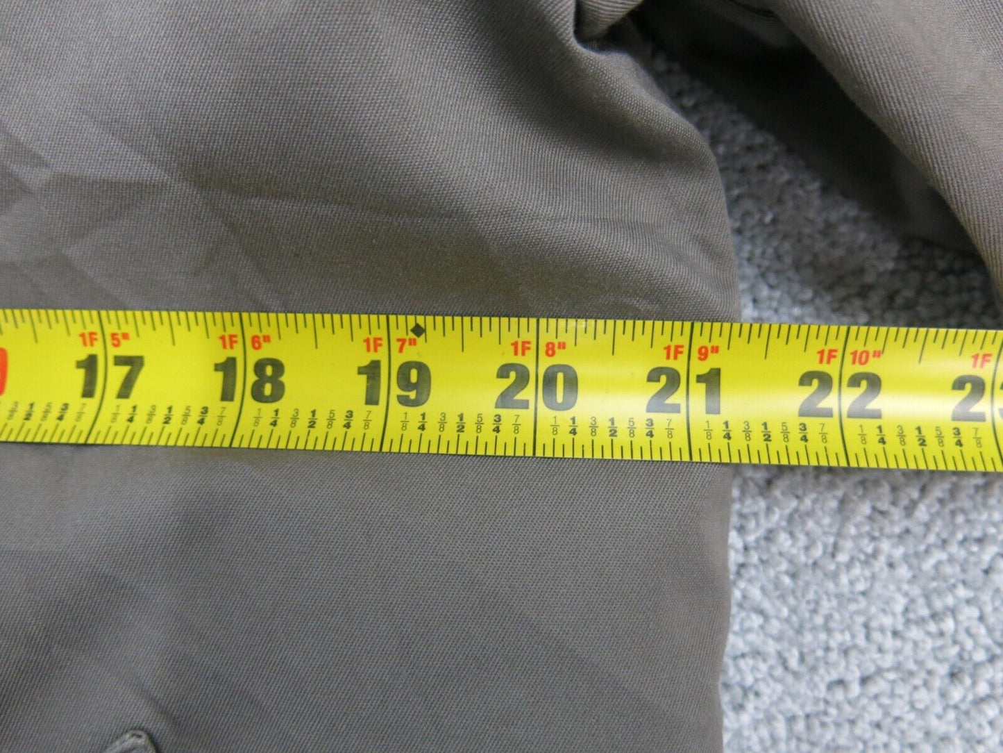 London Fog Mens Long Over Coat Open Front Long Sleeves Beige Size 10 Regular