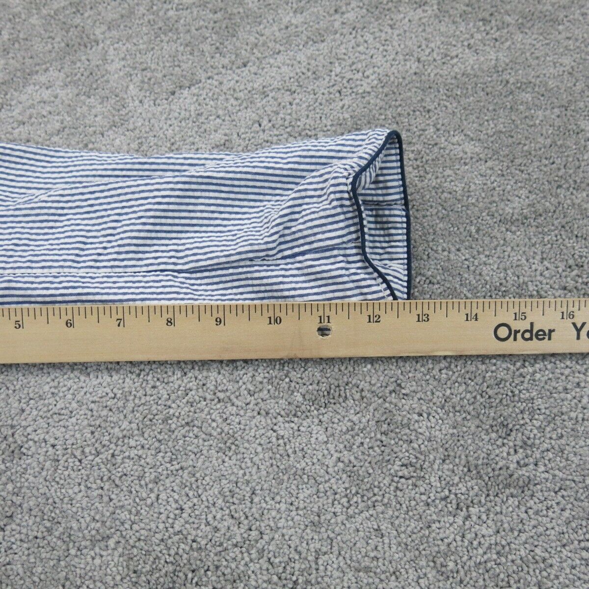 Banana Republic Womens Striped Blazer Coat Single Breasted Pockets Blue White 4