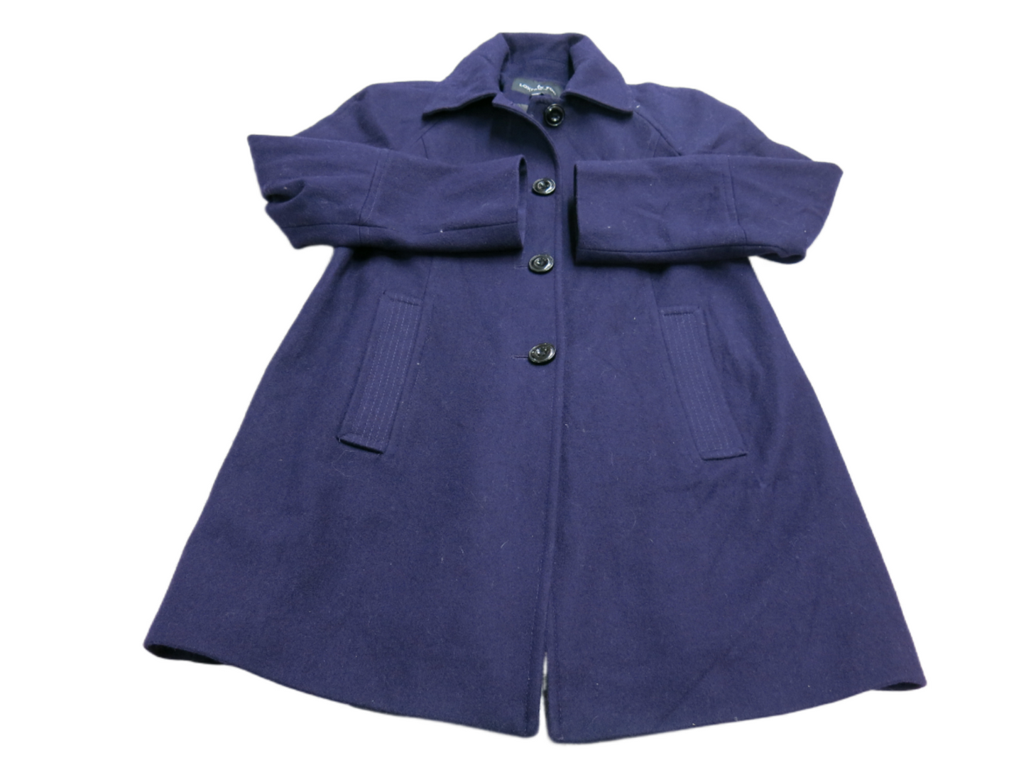 London Fog Men Coat Long Long Sleeve Pocket Blue Size Medium