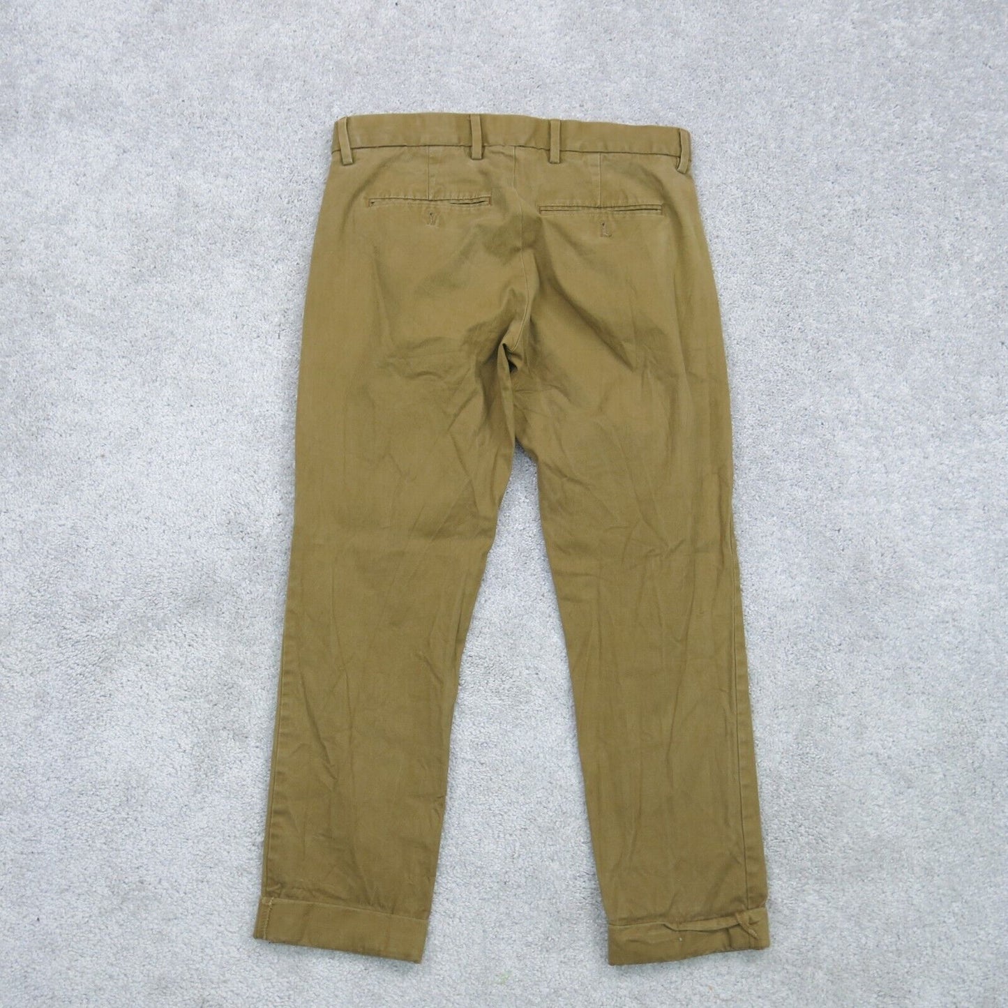 GAP Mens Pant Slim Straight Leg Chino Low Rise Pockets Gold Blown Size W28XL30