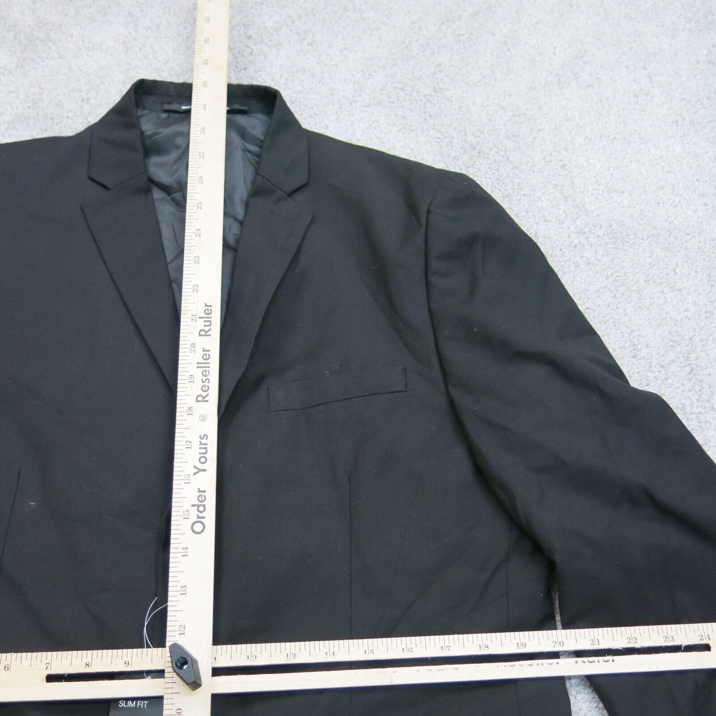 H&M Mens Blazer Coat Single Breasted Regular Fit Long Sleeves Black Size 42R