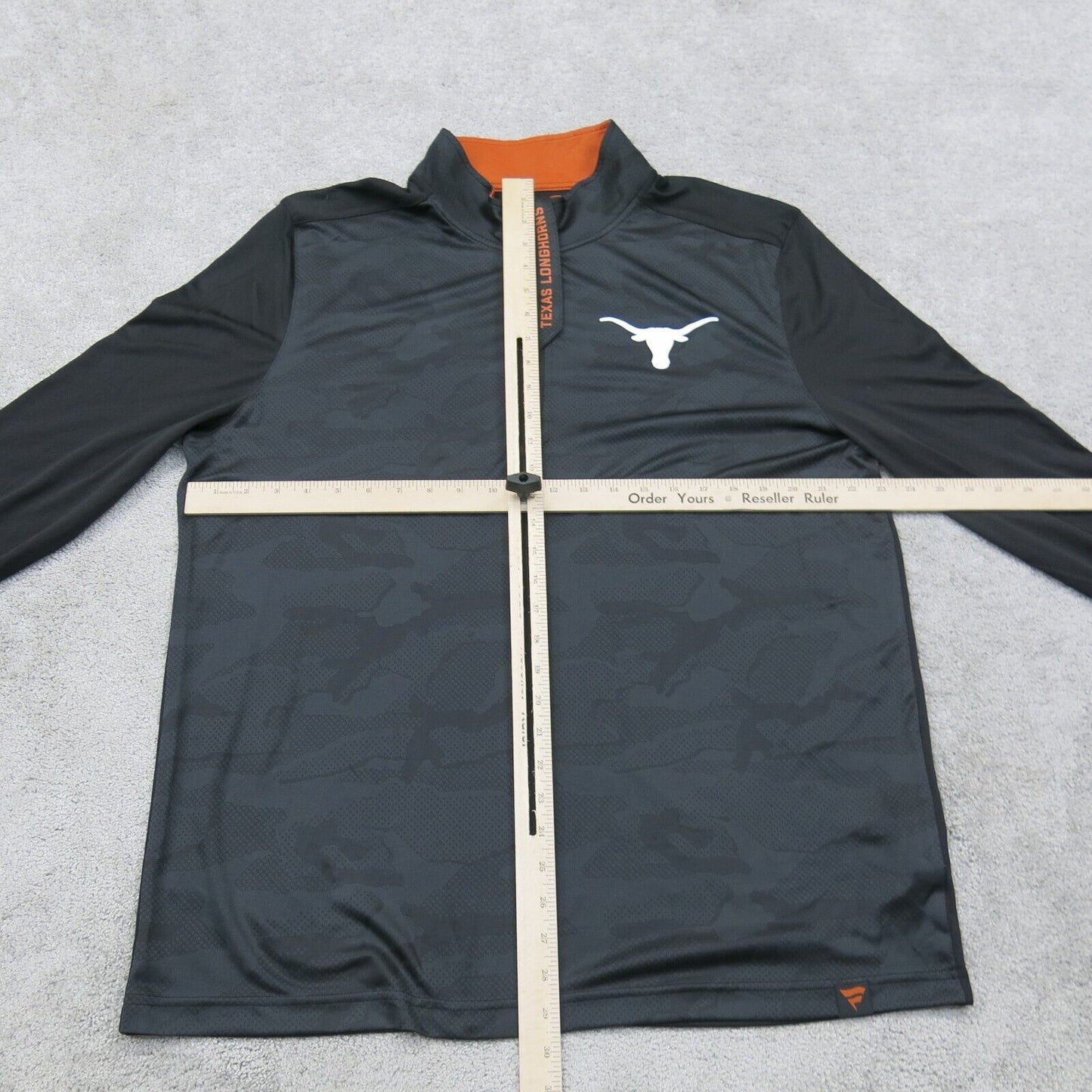 Fanatics Mens Activewear Top Mock Neck Long Sleeve Texas Longhorns Logo Black XL