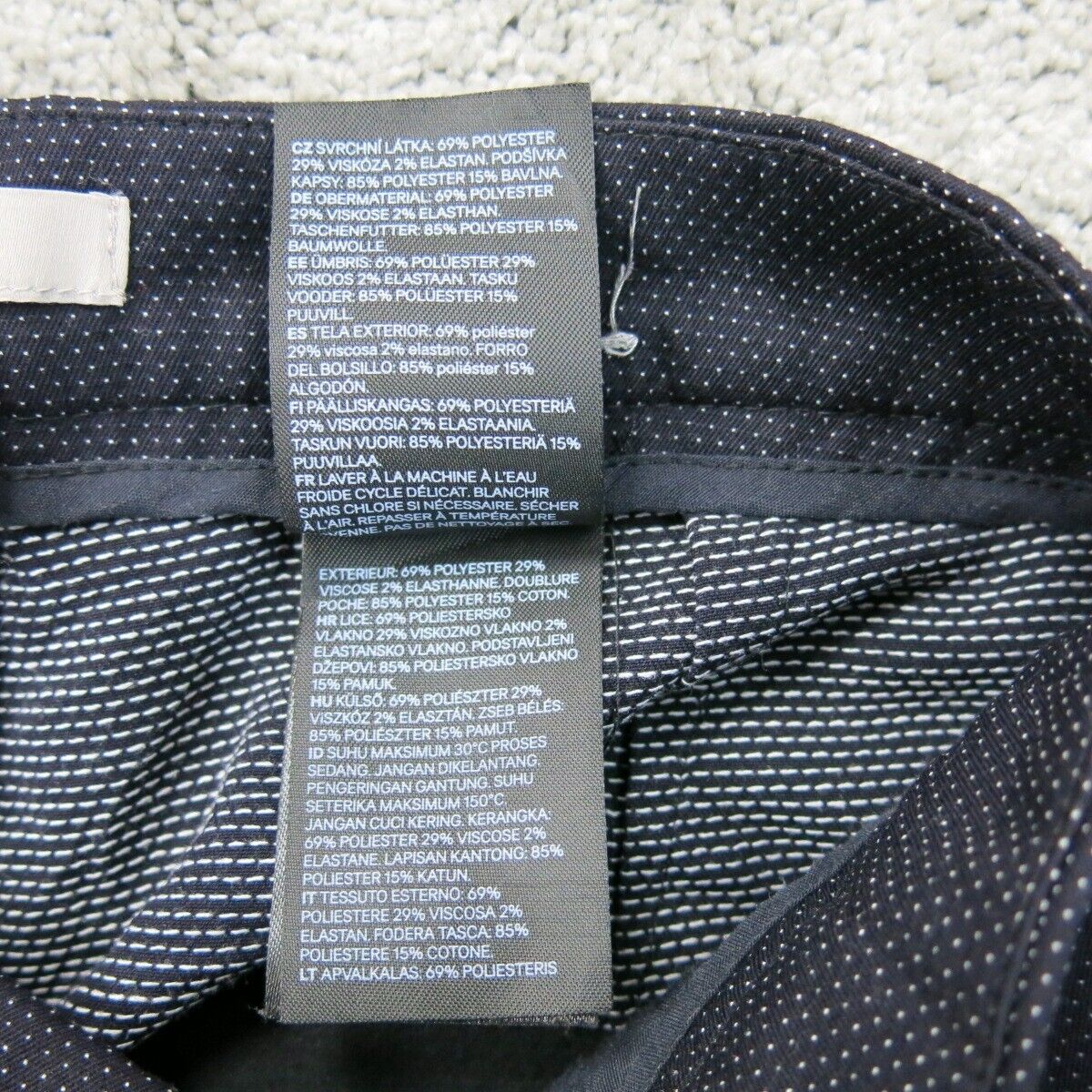 H&M Women Casual Pants Skinny High Rise Slash Pockets Black Size 2