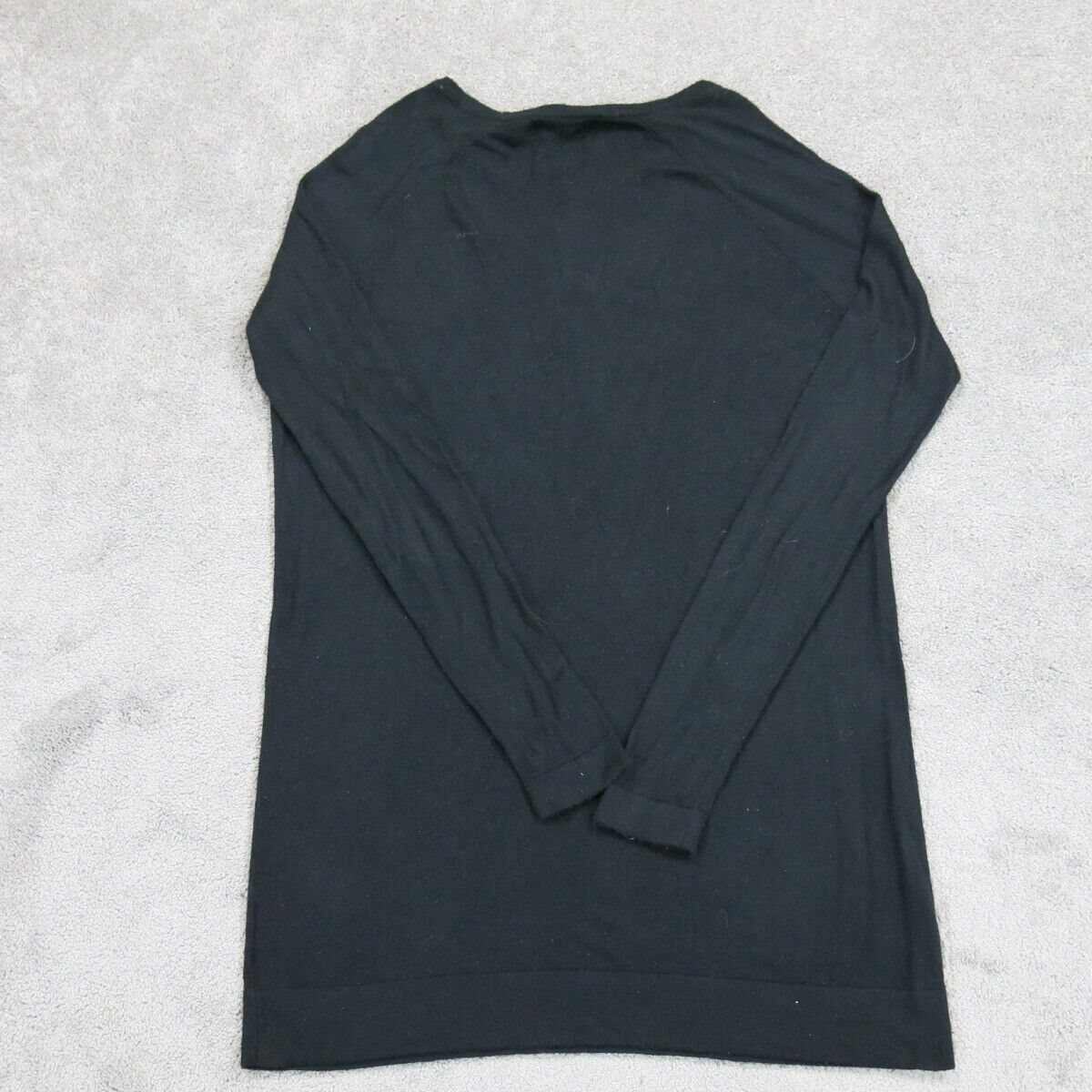 Mossimo Womens Round Neck Sweater Knitted Long Sleeve Solid Black Size Medium