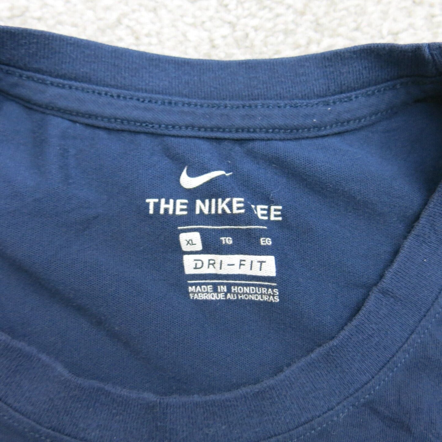 The Nike Tee Mens Crew Neck T Shirt Sports Logo Dri Fit Blue Size X Large