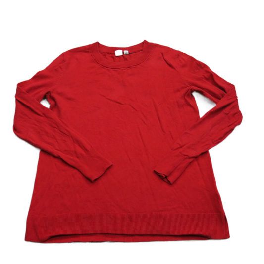 Gap Womens Pullover Knitted Sweater Long Sleeve Crew Neck Red Size Small