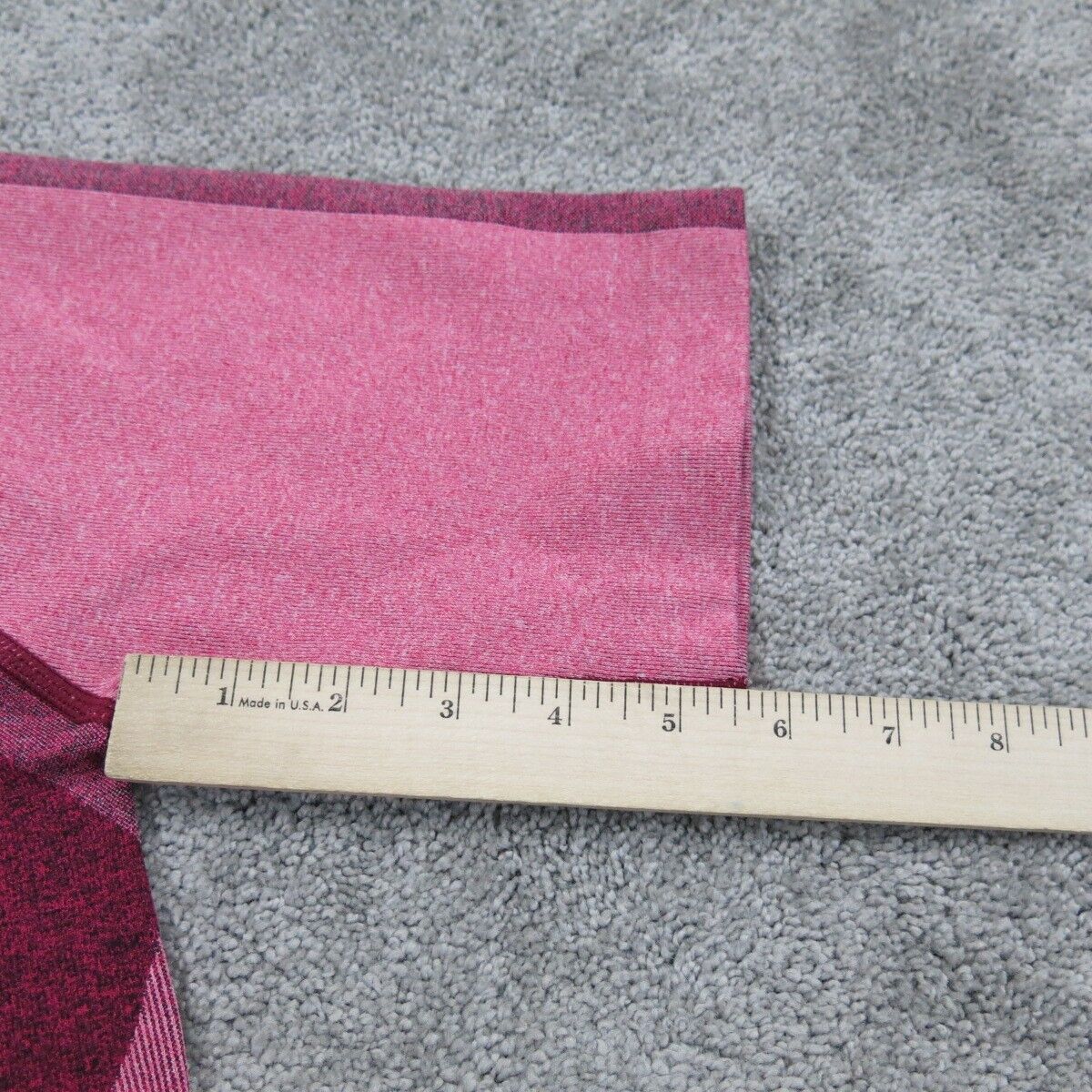 NWT Fabletics Womens Pullover Crop Sweater Crew Neck Half Sleeve Dark Pink XL