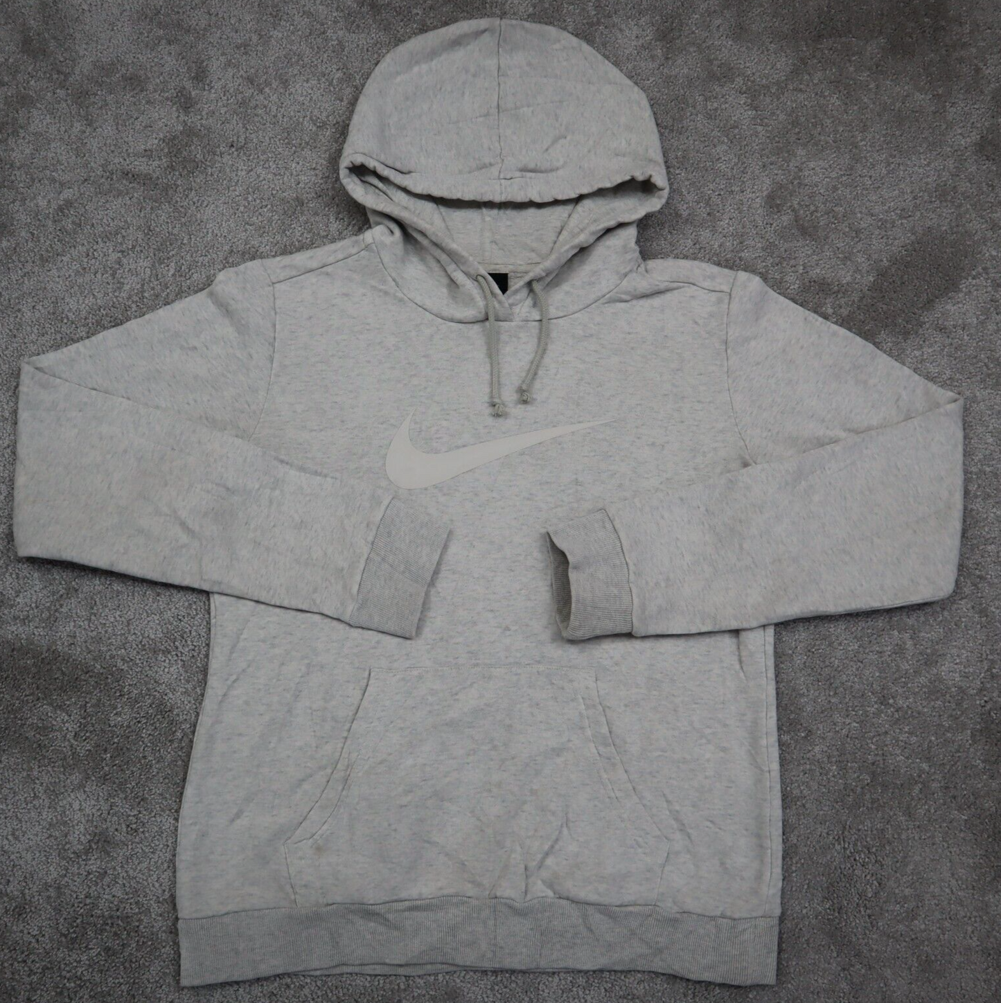 Nike Hoodies Women's Medium Gray Activewear Sports Logo Pullover Fleece Hoodies