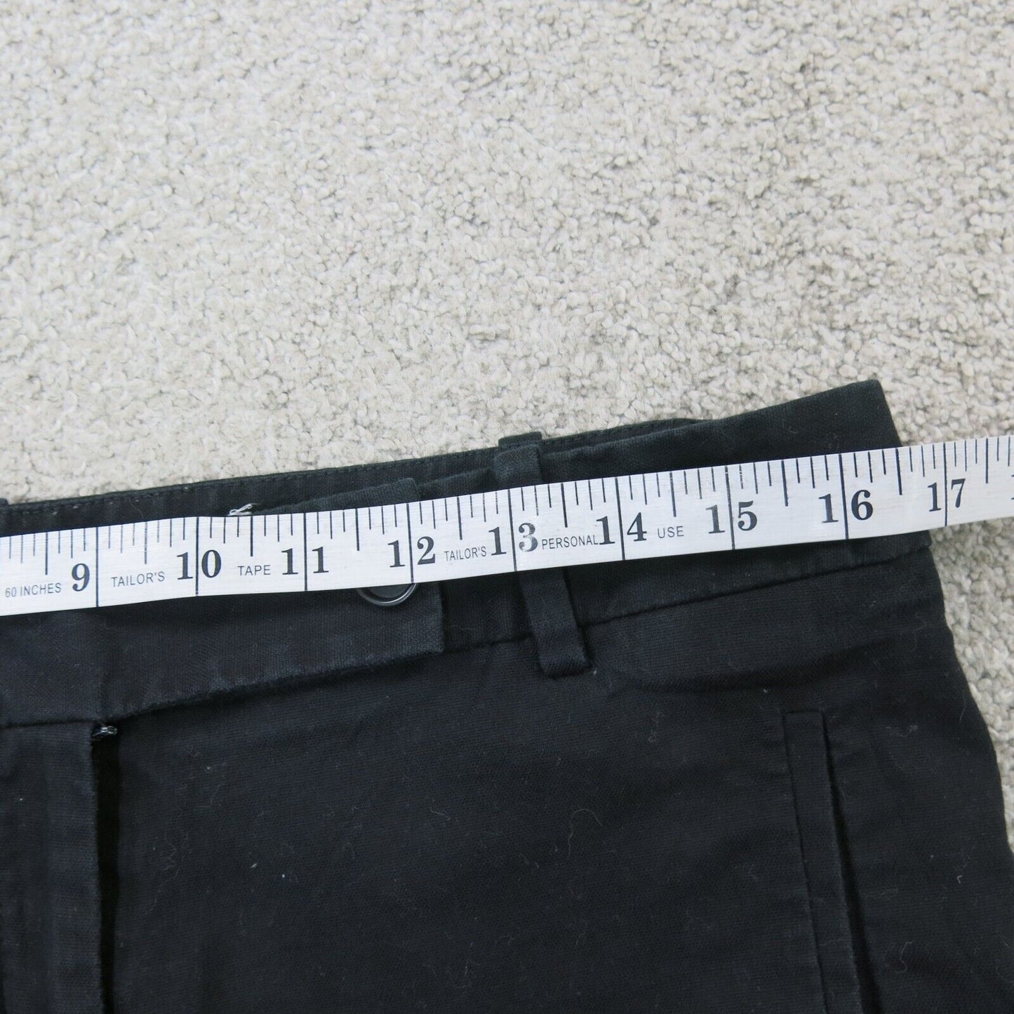 Ann Taylor Loft Womens Pant Dress Mid Rise Straight Leg Pockets Black Size 8