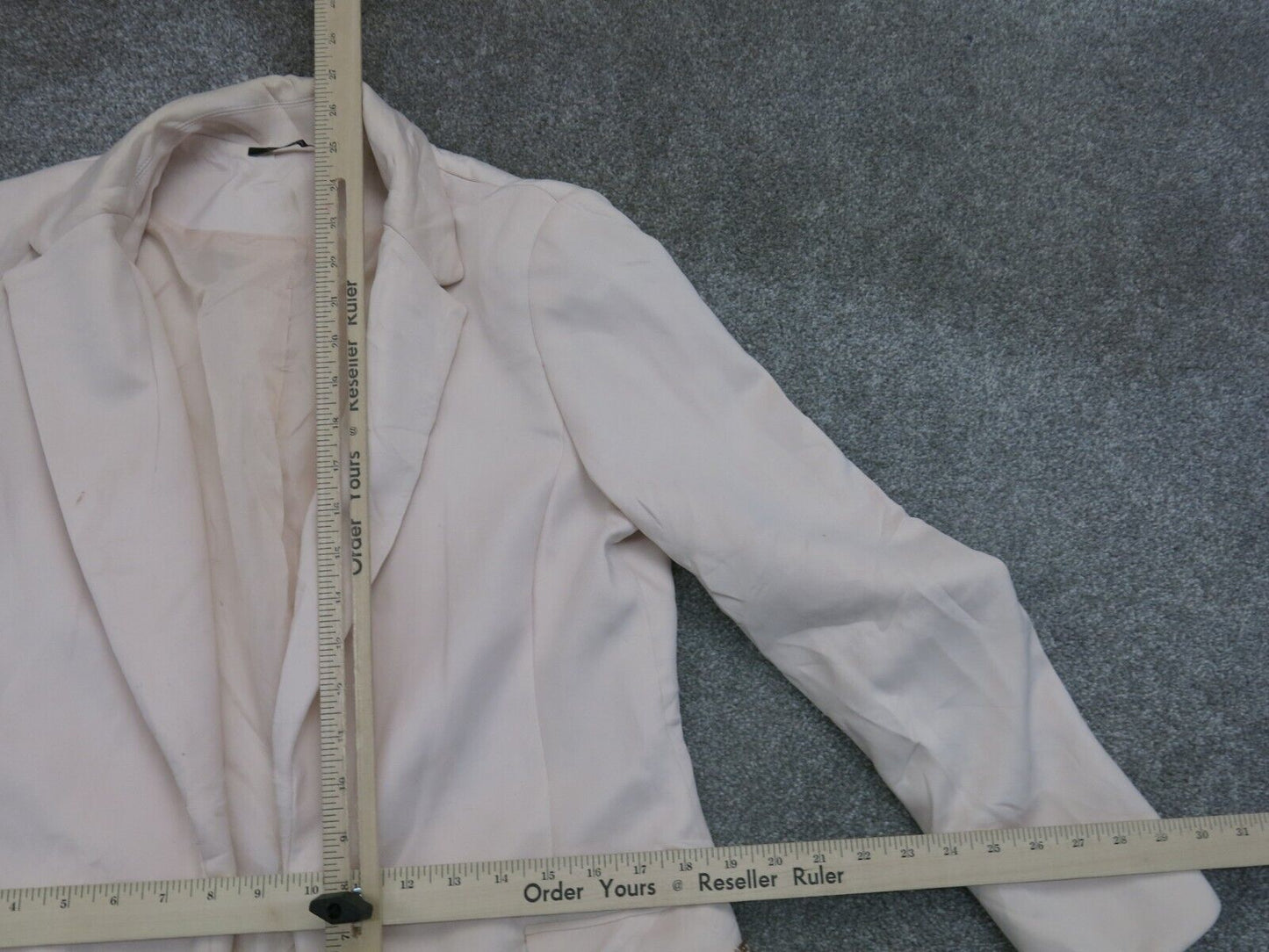 Tahari Women Blazer Coat Single Breasted Long Sleeve Pocket Ivory Size 6