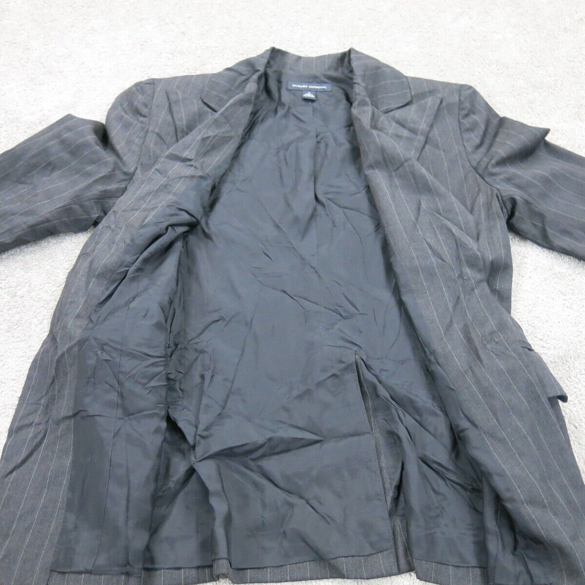Banana Republic Womens Blazer Coat Single Breasted Long Sleeve Pocket Black SZ 4