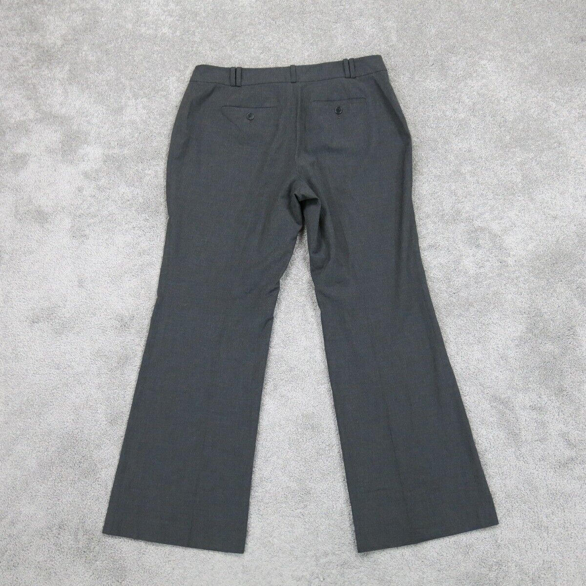 Ann Taylor Loft Womens Dress Pants High Rise Wide Leg Pockets Black SZ Petite 8