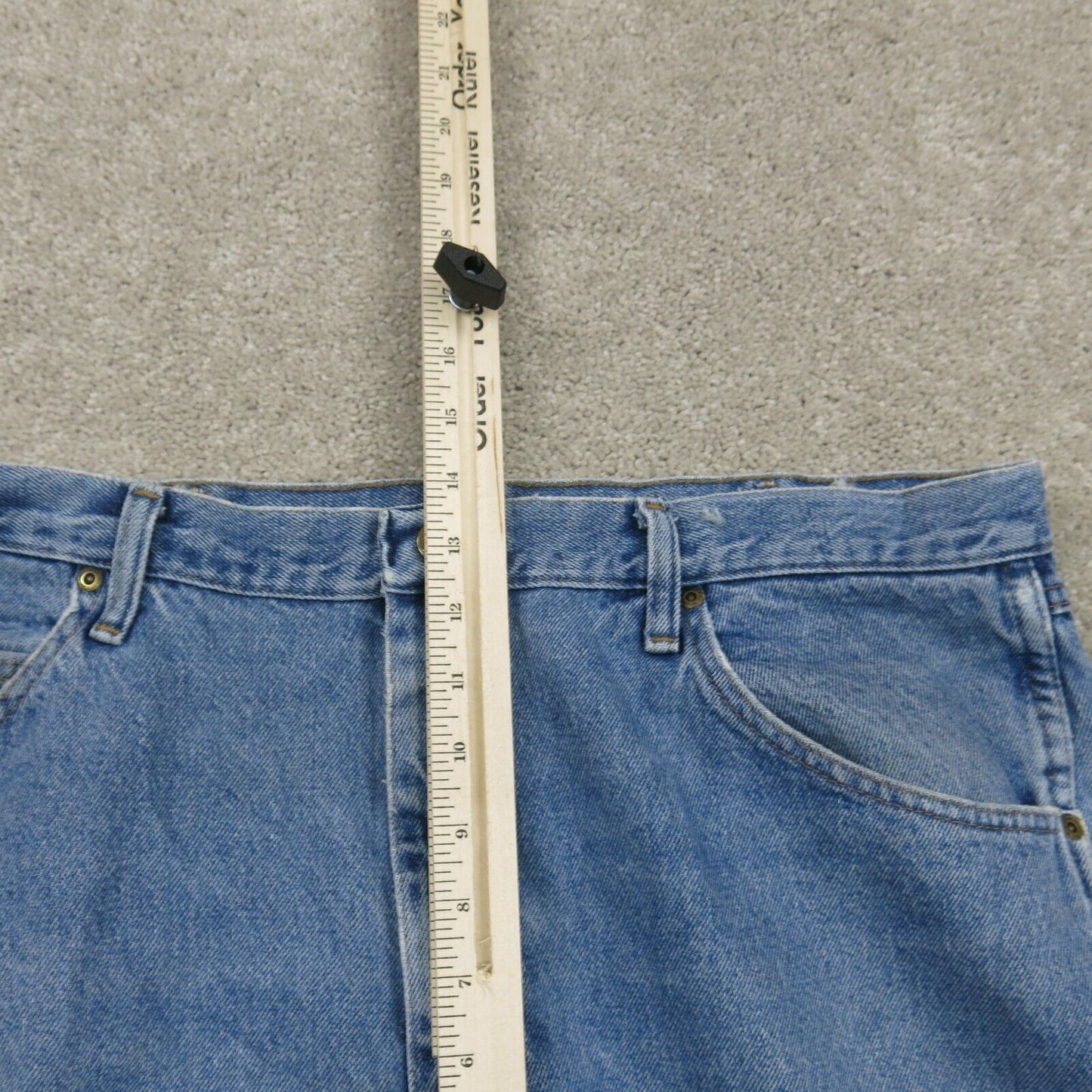 Wrangler Mens Jeans Straight Leg Stretch Regular Fit High Rise Blue Size W38xL32