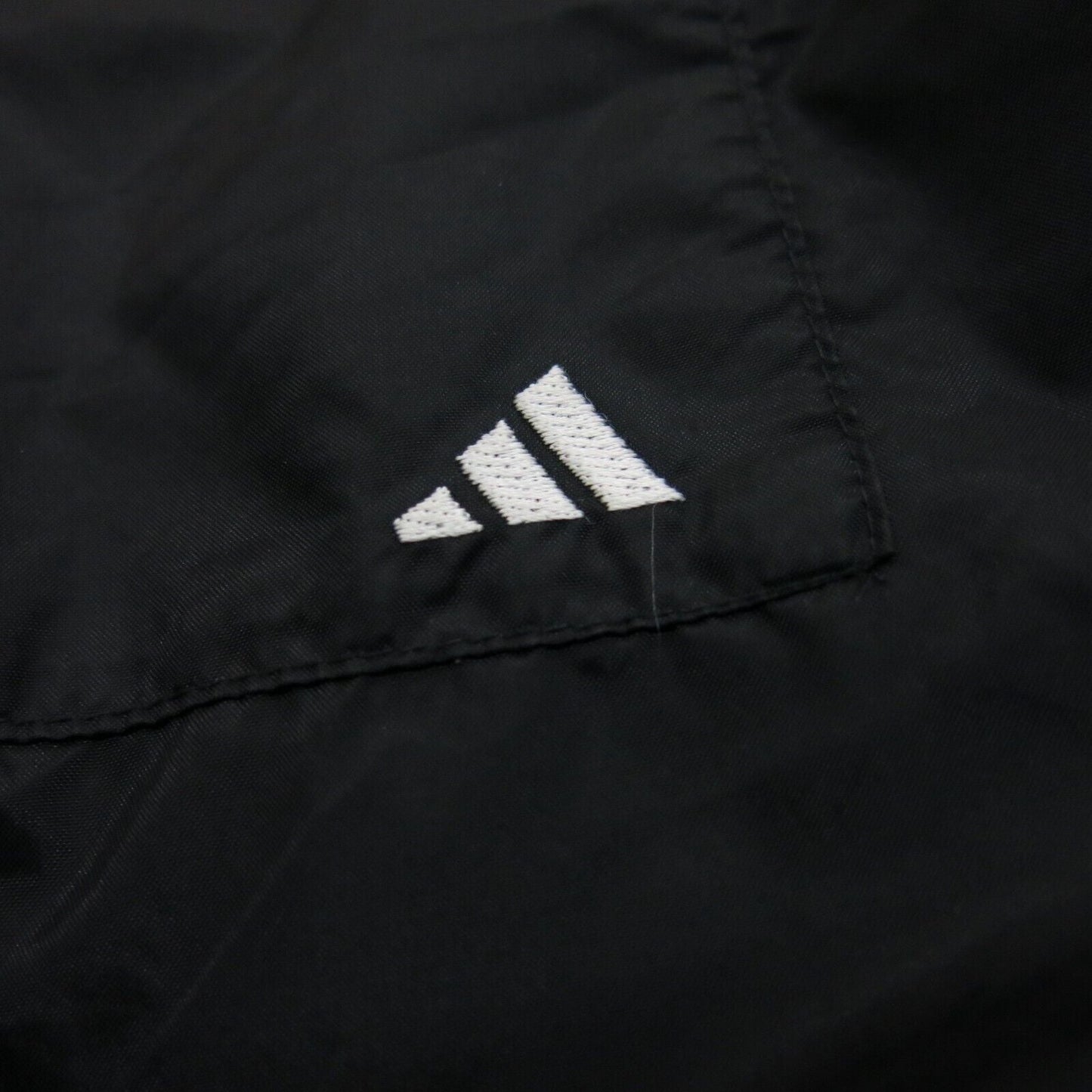 Adidas Mens Bomber Jacket Full Zip Mock Neck Long Sleeve 3 Striped Black Size M