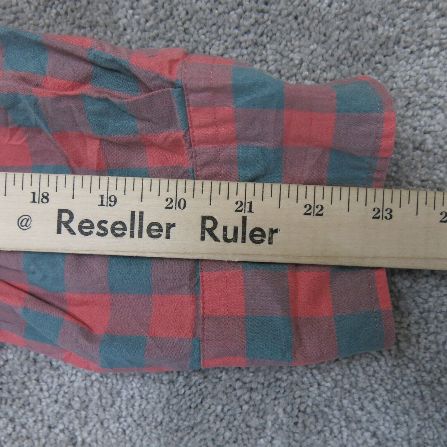 J. Crew Men Button Down Shirt Check Slim Fit Long Sleeves Pink Green Size Large