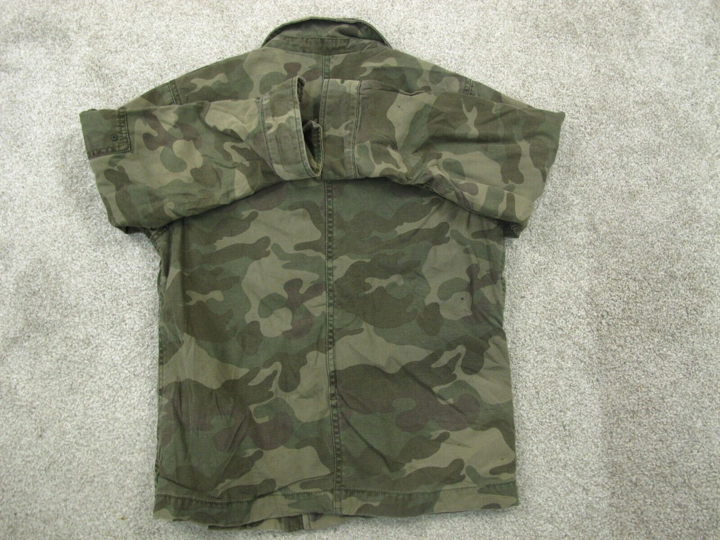 Old Navy Womens Camouflage Cargo Jacket Long Sleeves Full Zip Green Size Medium
