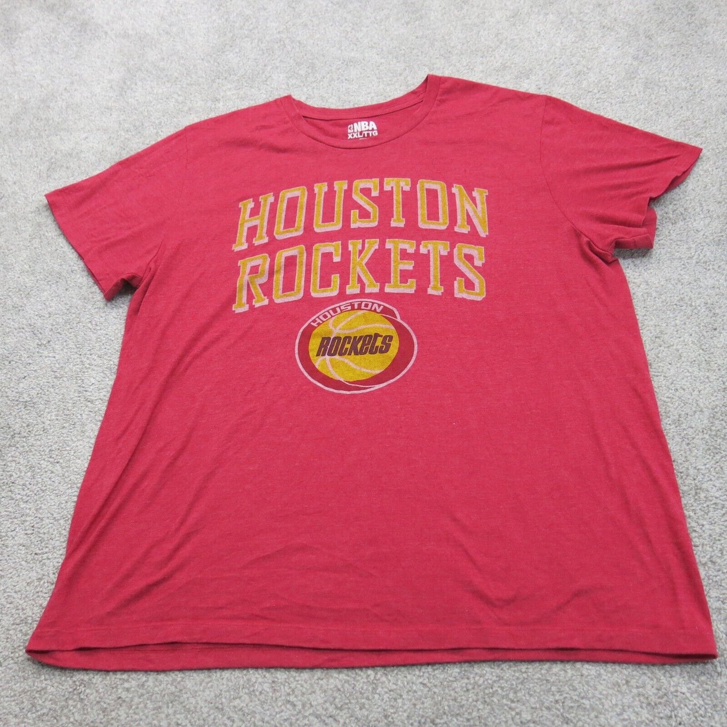 NBA Mens Graphic T Shirt Short Sleeves Crew Neck Pullover Red Size XXL