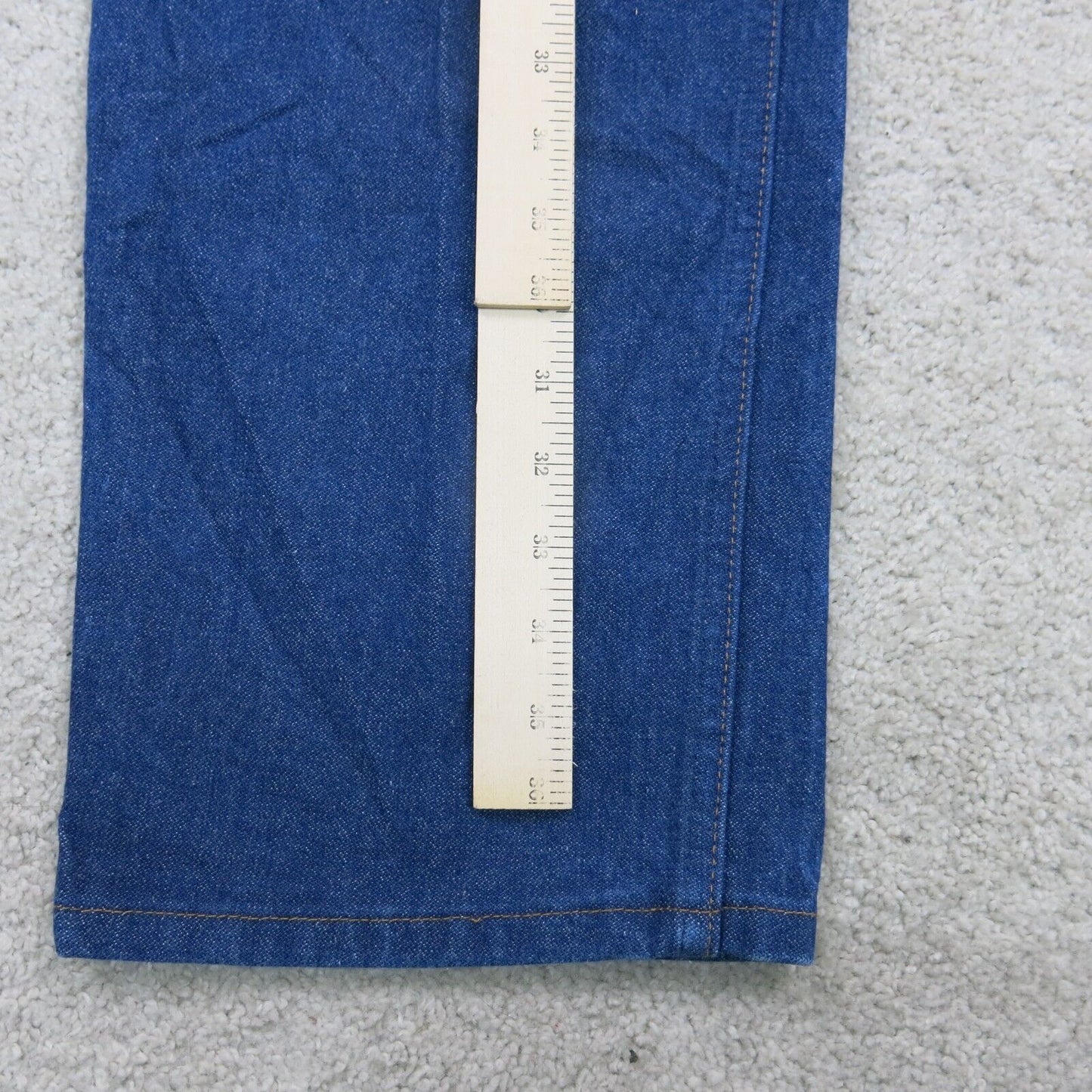 Wrangler Mens Jeans Straight Leg Denim Relaxed Fit Low Rise Blue Size W38XL32