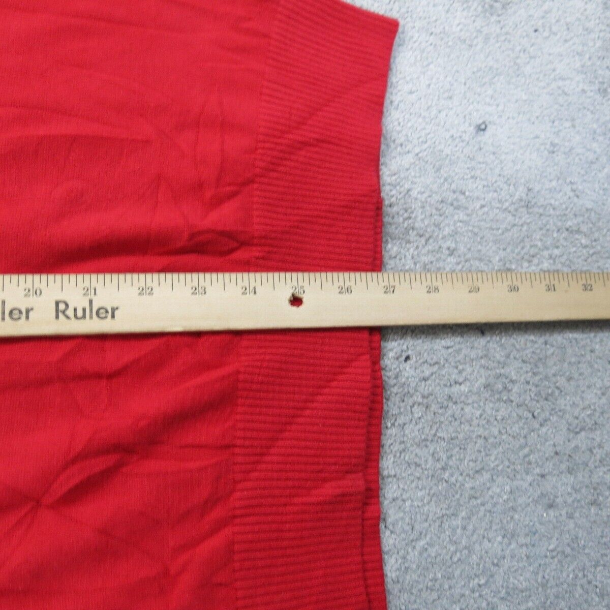 Tommy Hilfiger Mens Pullover Sweater Knitted V-Neck Long Sleeves Red Size Medium