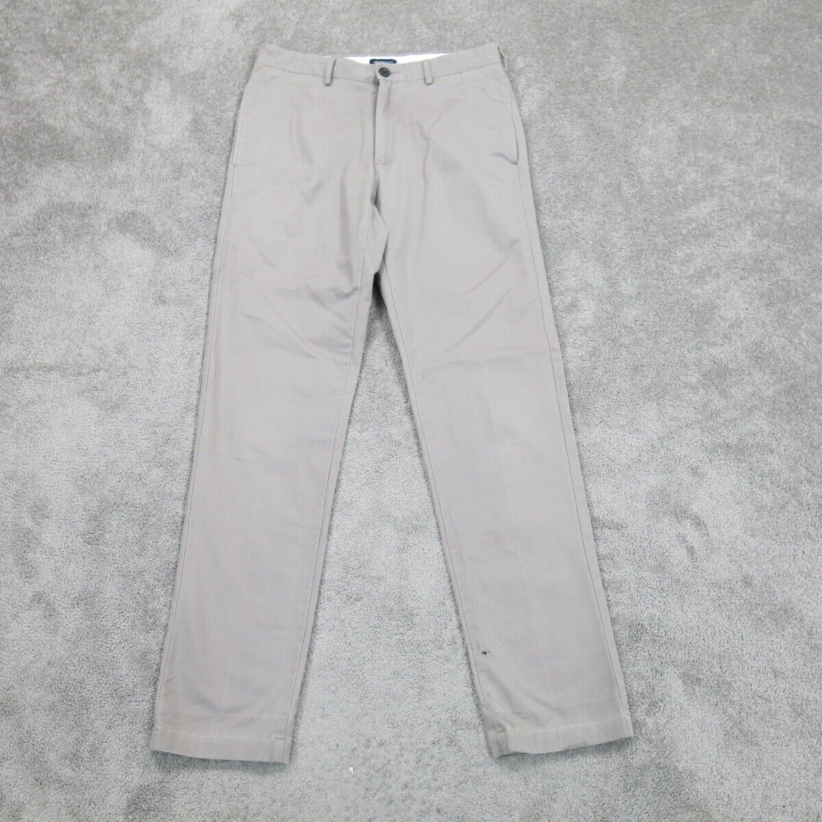 Lands End Mens Pant Tailored Fit Chino Pant Mid Rise Gray Size 32