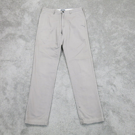 Lands End Mens Pant Tailored Fit Chino Pant Mid Rise Gray Size 32
