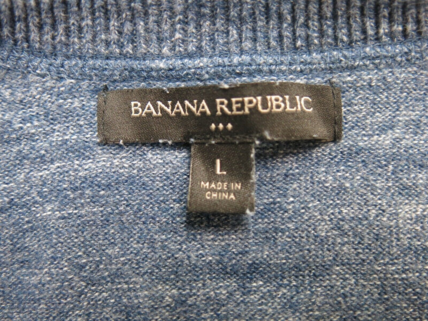 Banana Republic Mens Sweater  Pullover Knitted Striped Blue White Size Large