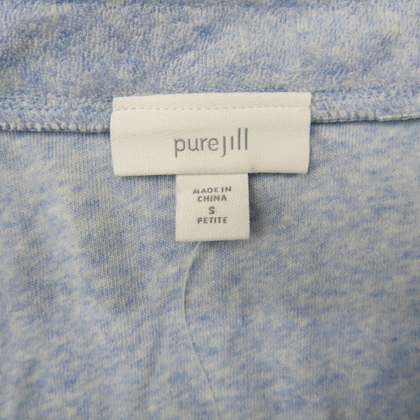 NWT Pure Jill Women Straight Pencil Skirt Drawstring Waist Pocket Heather Blue S