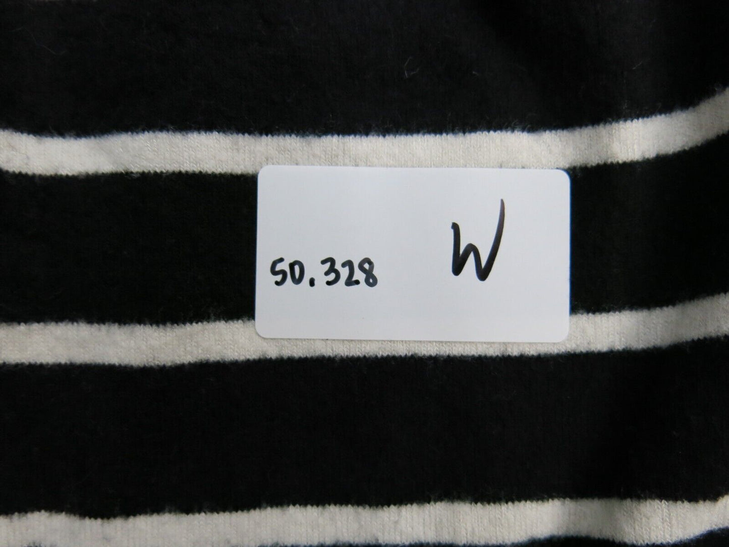 White House Black Market Women Sweater Dress Boat Neck Striped Black White SZ M