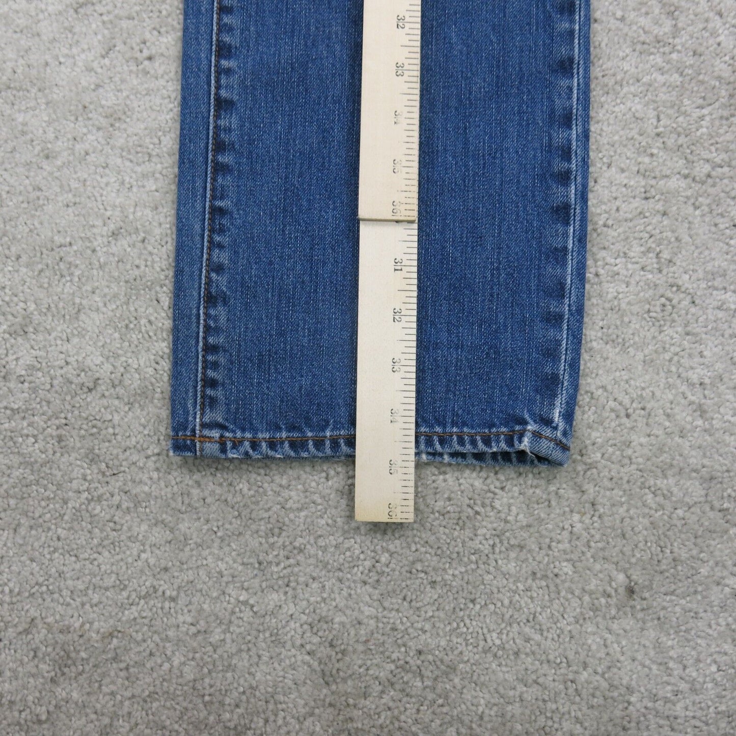 J. Crew Mens Jeans Straight Leg Denim Mid Rise Stretch Pockets Blue Size W33XL32