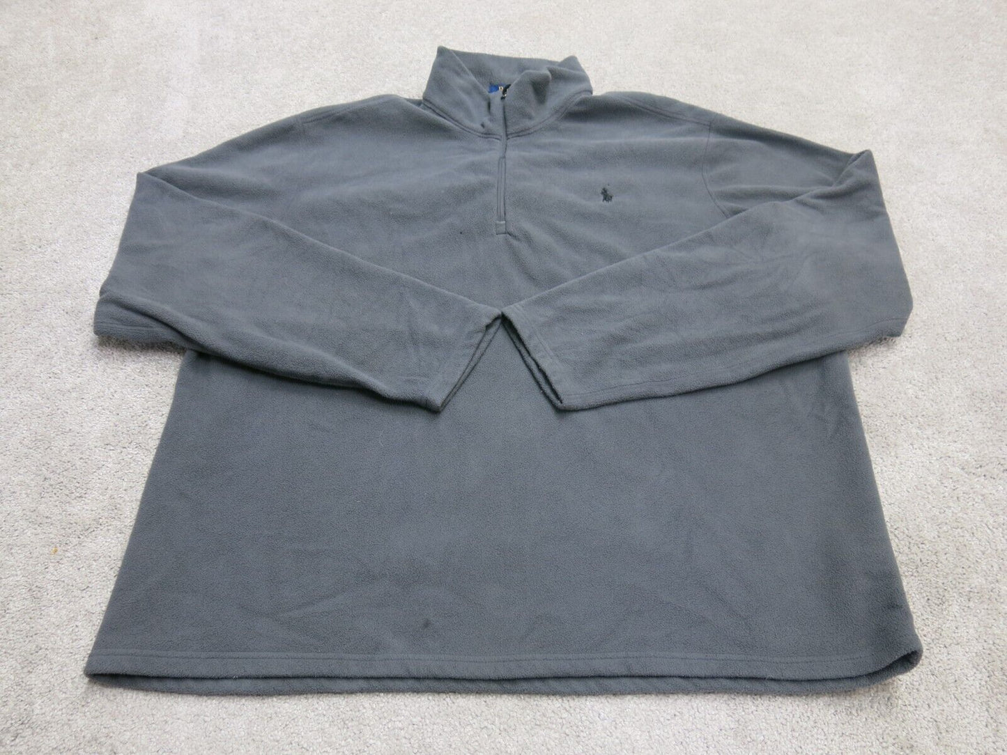 Polo Ralph Lauren  Mens 1/4 Zip Sweatshirt Long Sleeves Mock Neck Black Size XL