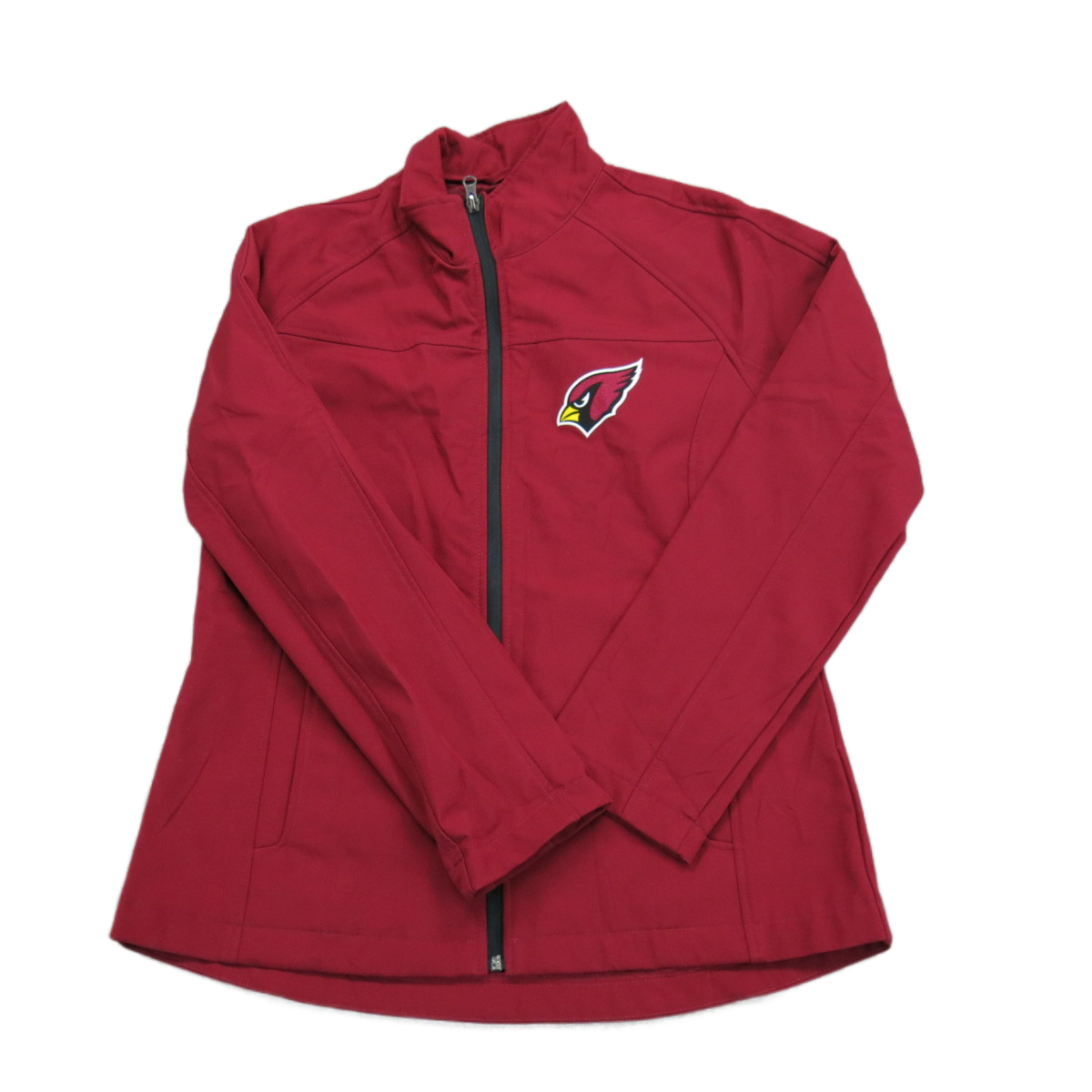 NFL Team Apparel Womens Jacket Full Zip Up Long Sleeve Mock Neck Red Size Medium